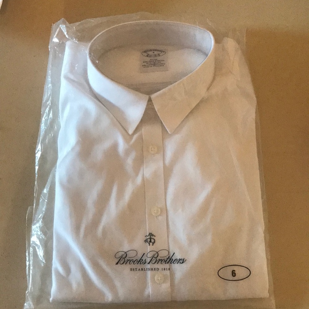 NWT Brooks Brothers fitted non iron shirt sz6